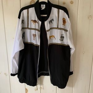 Vintage | Unisex Safari Animal Windbreaker